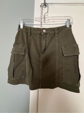 Windsor Olive Cargo Mini Skirt
